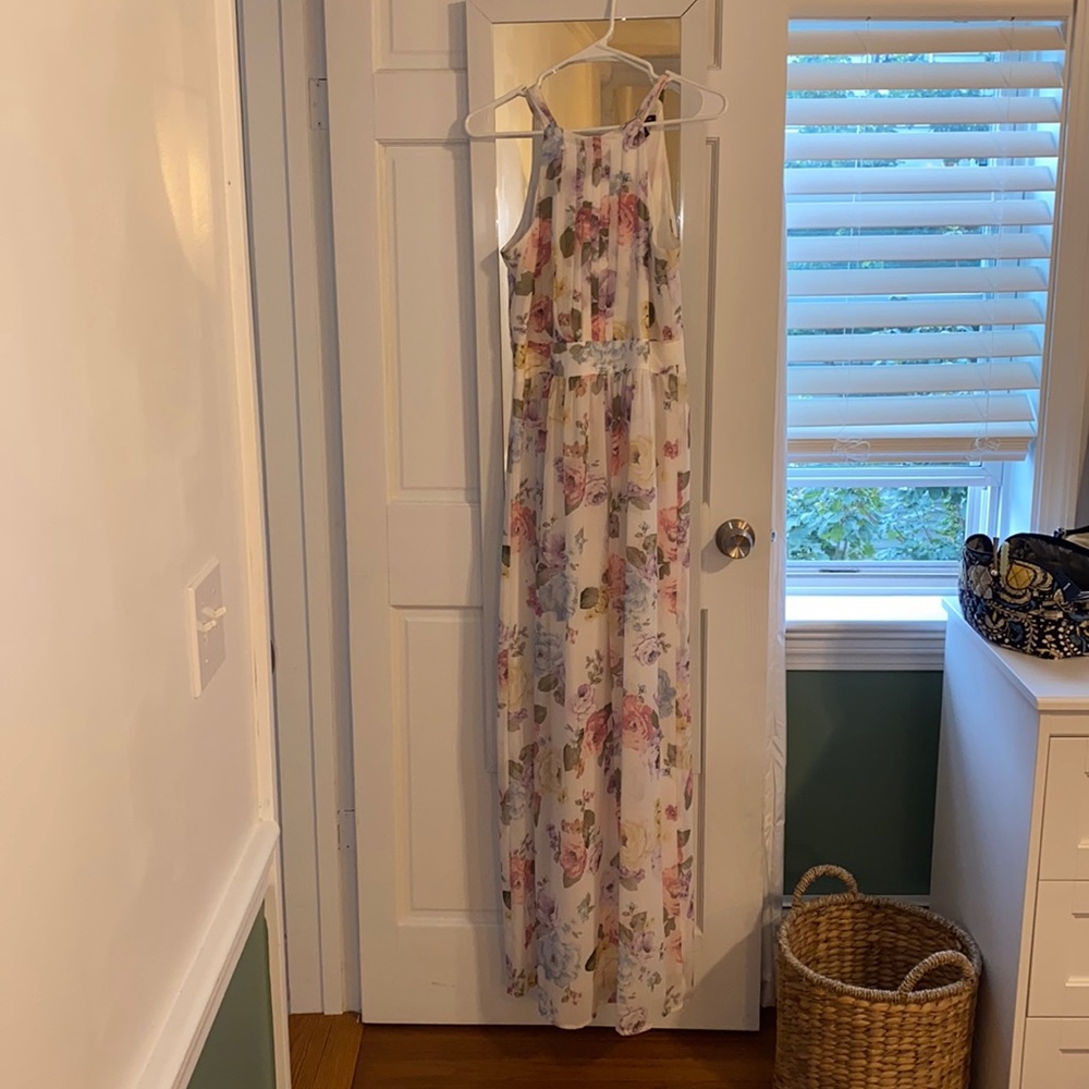 Floral white INC dress, size 4